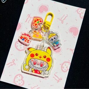 Labubu double sided acrylic keychain bagcharm phonecharm